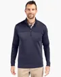 Traverse Recycled Smooth Stretch Big & Tall Stripe Quarter Zip Pullover — view 3