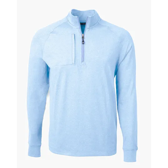 Adapt Recycled Soft Knit Stretch Big & Tall Heathered Quarter Zip Pullover — view 10