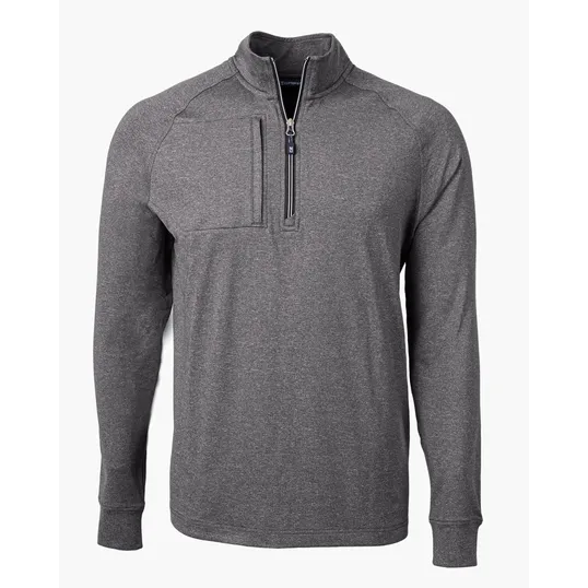 Adapt Recycled Soft Knit Stretch Big & Tall Heathered Quarter Zip Pullover — view 11