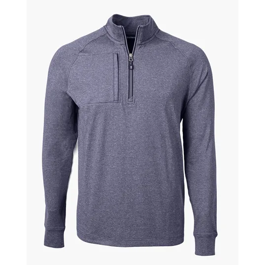 Adapt Recycled Soft Knit Stretch Big & Tall Heathered Quarter Zip Pullover — view 16