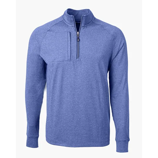 Adapt Recycled Soft Knit Stretch Big & Tall Heathered Quarter Zip Pullover — view 18
