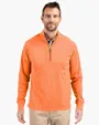 Adapt Recycled Soft Knit Stretch Big & Tall Heathered Quarter Zip Pullover — view 3