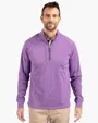 Adapt Recycled Soft Knit Stretch Big & Tall Heathered Quarter Zip Pullover — view 4