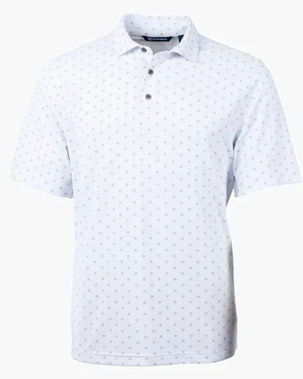 Virtue Recycled Tile Print Featherlight Pique Big & Tall Polo — view 7
