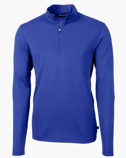 Virtue Recycled Featherlight Pique Men's Big & Tall Quarter Zip Pullover — view 11