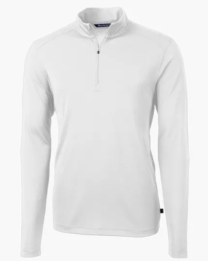 Virtue Recycled Featherlight Pique Men's Big & Tall Quarter Zip Pullover — view 12
