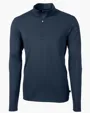 Virtue Recycled Featherlight Pique Men's Big & Tall Quarter Zip Pullover — view 8