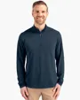 Virtue Recycled Featherlight Pique Men's Big & Tall Quarter Zip Pullover — view 2