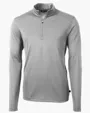 Virtue Recycled Featherlight Pique Men's Big & Tall Quarter Zip Pullover — view 9