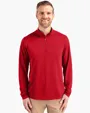 Virtue Recycled Featherlight Pique Men's Big & Tall Quarter Zip Pullover — view 4