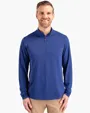 Virtue Recycled Featherlight Pique Men's Big & Tall Quarter Zip Pullover — view 5
