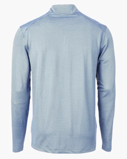 Virtue Recycled Micro Stripe Featherlight Pique Big & Tall Quarter Zip Pullover — view 13