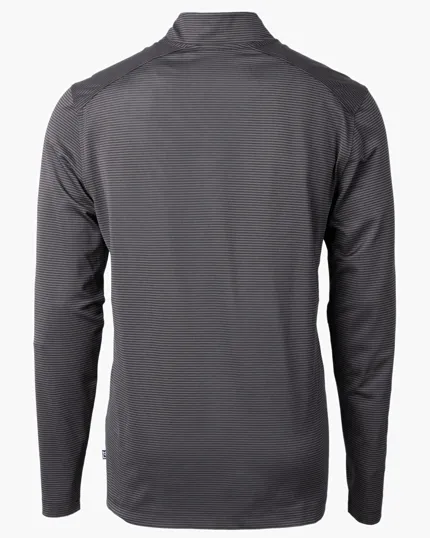 Virtue Recycled Micro Stripe Featherlight Pique Big & Tall Quarter Zip Pullover — view 14