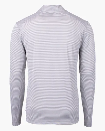 Virtue Recycled Micro Stripe Featherlight Pique Big & Tall Quarter Zip Pullover — view 16
