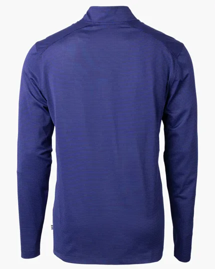 Virtue Recycled Micro Stripe Featherlight Pique Big & Tall Quarter Zip Pullover — view 18