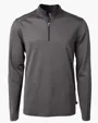 Virtue Recycled Micro Stripe Featherlight Pique Big & Tall Quarter Zip Pullover — view 8