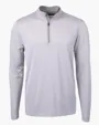 Virtue Recycled Micro Stripe Featherlight Pique Big & Tall Quarter Zip Pullover — view 10