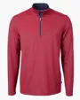 Virtue Recycled Micro Stripe Featherlight Pique Big & Tall Quarter Zip Pullover — view 11