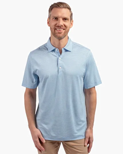 Forge Recycled Double Stripe Four-Way Stretch Men's Big & Tall Polo