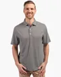 Forge Recycled Double Stripe Four-Way Stretch Men's Big & Tall Polo — view 2