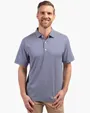 Forge Recycled Double Stripe Four-Way Stretch Men's Big & Tall Polo — view 5