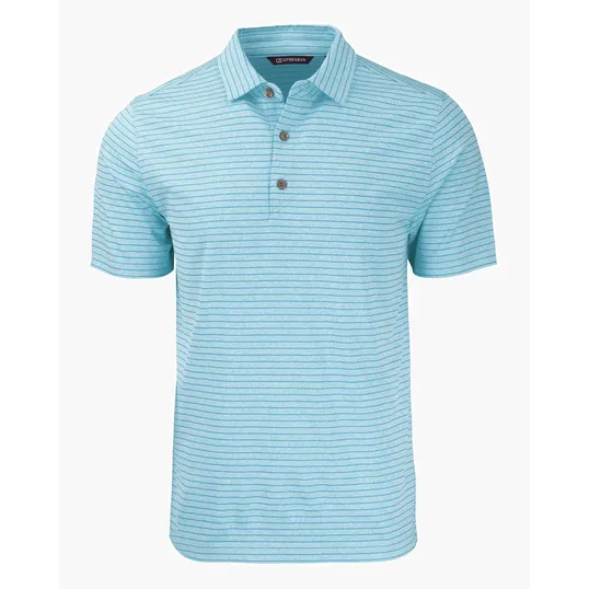 Forge Recycled Heather Stripe Four-Way Stretch Men's Big & Tall Polo — view 7