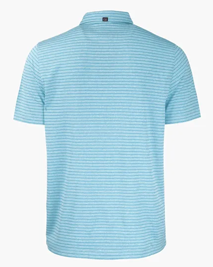 Forge Recycled Heather Stripe Four-Way Stretch Men's Big & Tall Polo — view 13