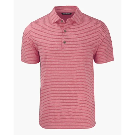 Forge Recycled Heather Stripe Four-Way Stretch Men's Big & Tall Polo — view 9