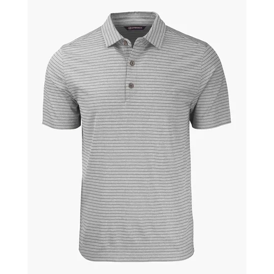 Forge Recycled Heather Stripe Four-Way Stretch Men's Big & Tall Polo — view 10