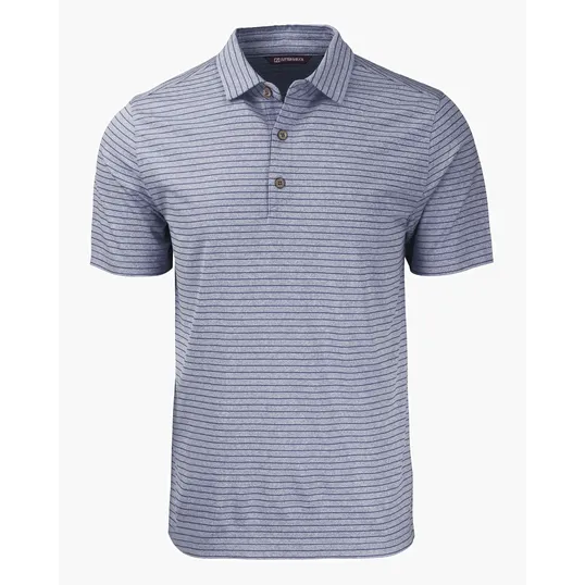 Forge Recycled Heather Stripe Four-Way Stretch Men's Big & Tall Polo — view 11