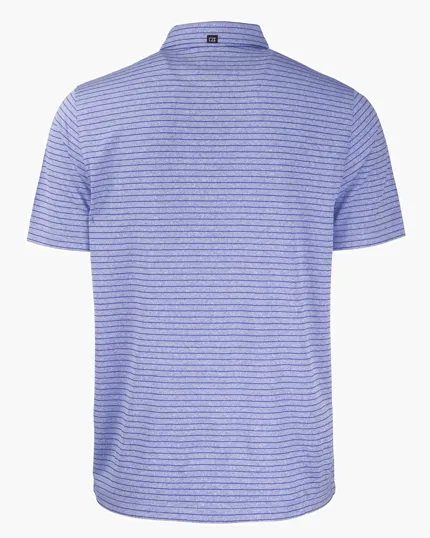 Forge Recycled Heather Stripe Four-Way Stretch Men's Big & Tall Polo — view 18