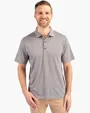 Forge Recycled Heather Stripe Four-Way Stretch Men's Big & Tall Polo — view 4