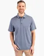 Forge Recycled Heather Stripe Four-Way Stretch Men's Big & Tall Polo — view 5