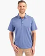Forge Recycled Heather Stripe Four-Way Stretch Men's Big & Tall Polo — view 6