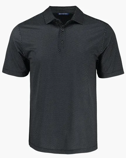 Pike Recycled Shadow Check Print Big & Tall Polo — view 5
