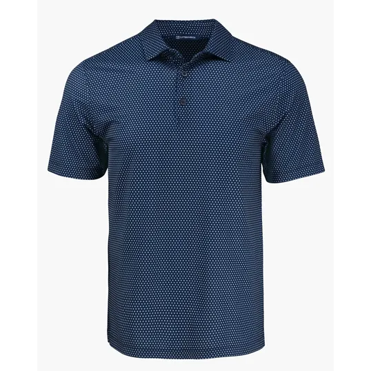 Pike Recycled Shadow Check Print Big & Tall Polo — view 6