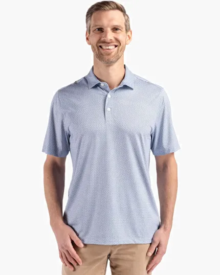 Pike Recycled Diamond Dot Print Men's Big & Tall Polo — view 3