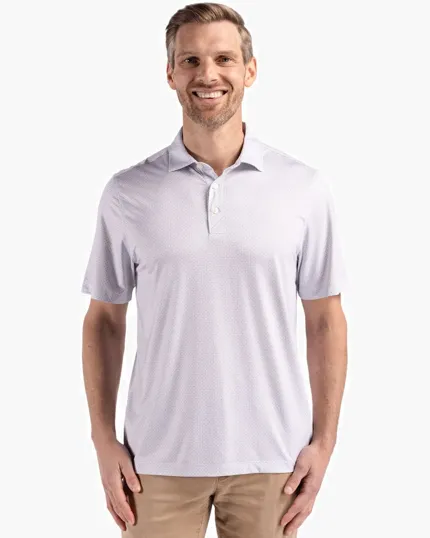 Pike Recycled Diamond Dot Print Men's Big & Tall Polo — view 4