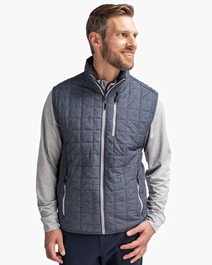 Rainier Recycled Insulated Puffer Men's Big & Tall Full Zip Vest — view 3