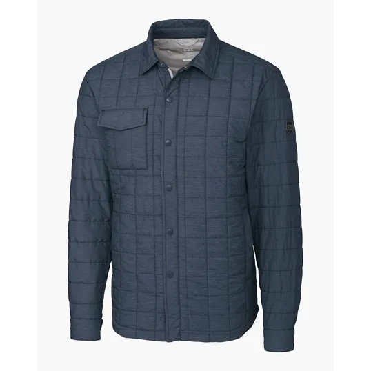 Rainier Recycled Insulated Puffer Big & Tall Full Zip Shirt Jacket — view 3