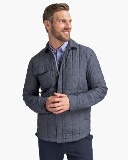 Rainier Recycled Insulated Puffer Big & Tall Full Zip Shirt Jacket