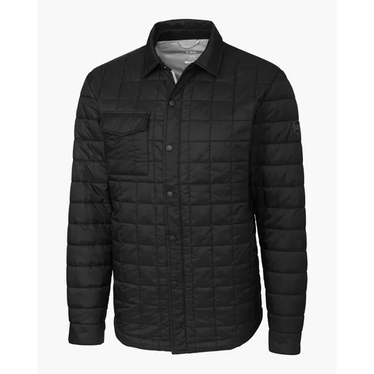 Rainier Recycled Insulated Puffer Big & Tall Full Zip Shirt Jacket — view 4
