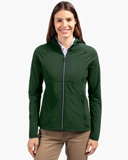 Adapt Recycled Soft Knit Stretch Womens Hybrid Full Zip Jacket — view 8