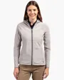 Adapt Recycled Soft Knit Stretch Womens Hybrid Full Zip Jacket — view 3