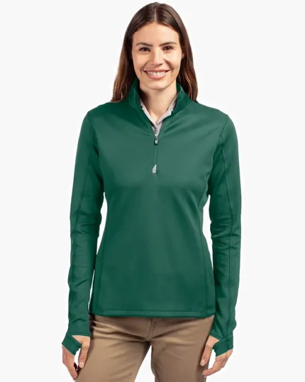 Traverse Recycled Smooth Stretch Women's Quarter Zip Pullover — view 3