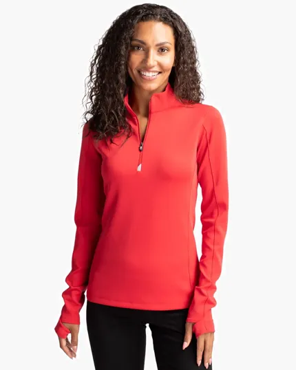 Traverse Recycled Smooth Stretch Women's Quarter Zip Pullover — view 5