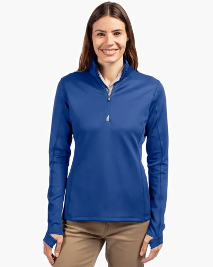 Traverse Recycled Smooth Stretch Women's Quarter Zip Pullover — view 6