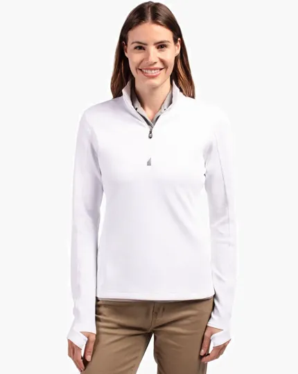 Traverse Recycled Smooth Stretch Women's Quarter Zip Pullover — view 7