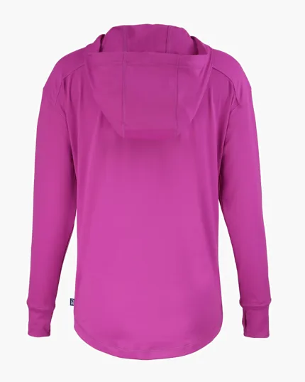 Daybreak Recycled Womens Half Zip Hooded Pullover — view 10