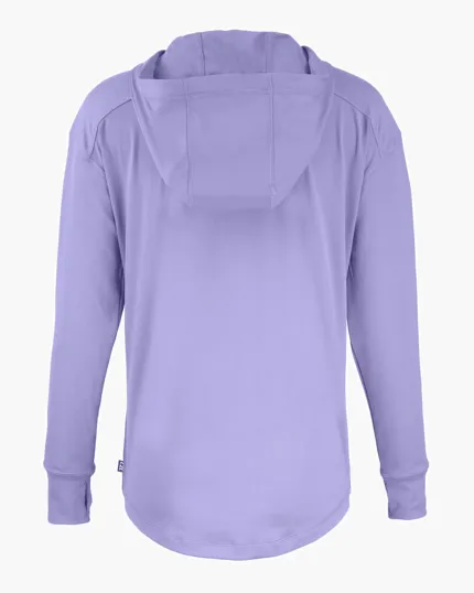 Daybreak Recycled Womens Half Zip Hooded Pullover — view 11